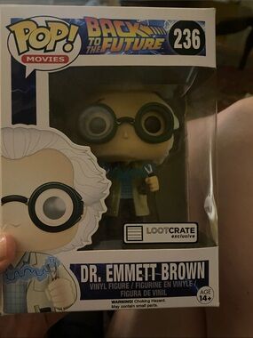 Funko Dr. Emmett Brown Pop! Vinyl - White, Blue, Black